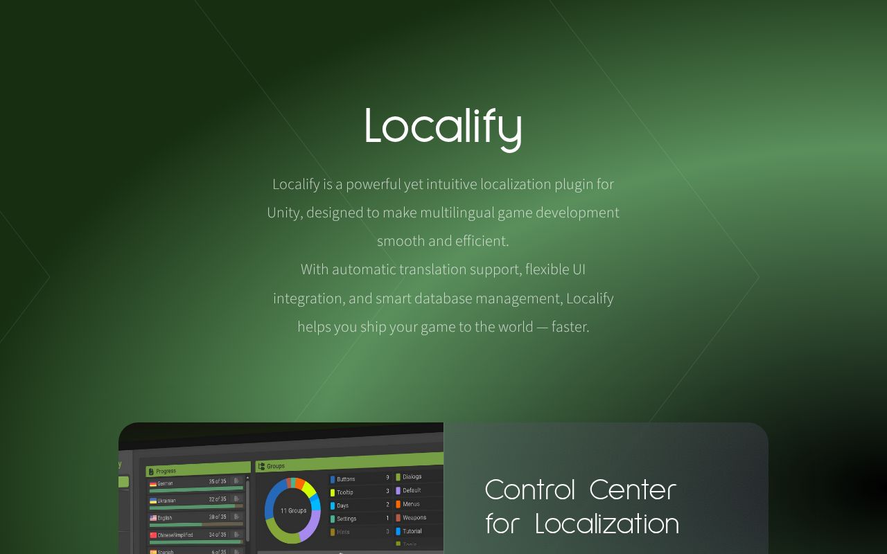 Localify Smart Game Localization For Unity Localify smart game localization for unity